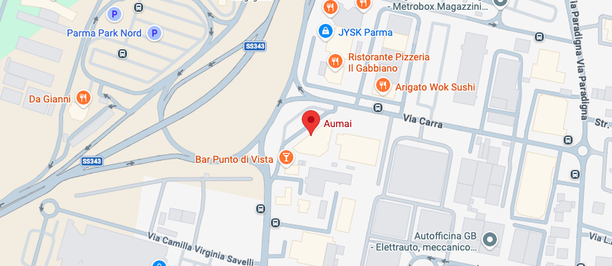 Posizione del negozio Aumai a Parma su Google Maps